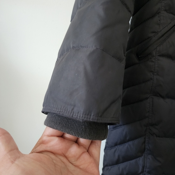 Michael Kors Hooded Down Mid-weight Puffer Coat Jacket in Gunmetal Color Sz L - Picture 8 of 16